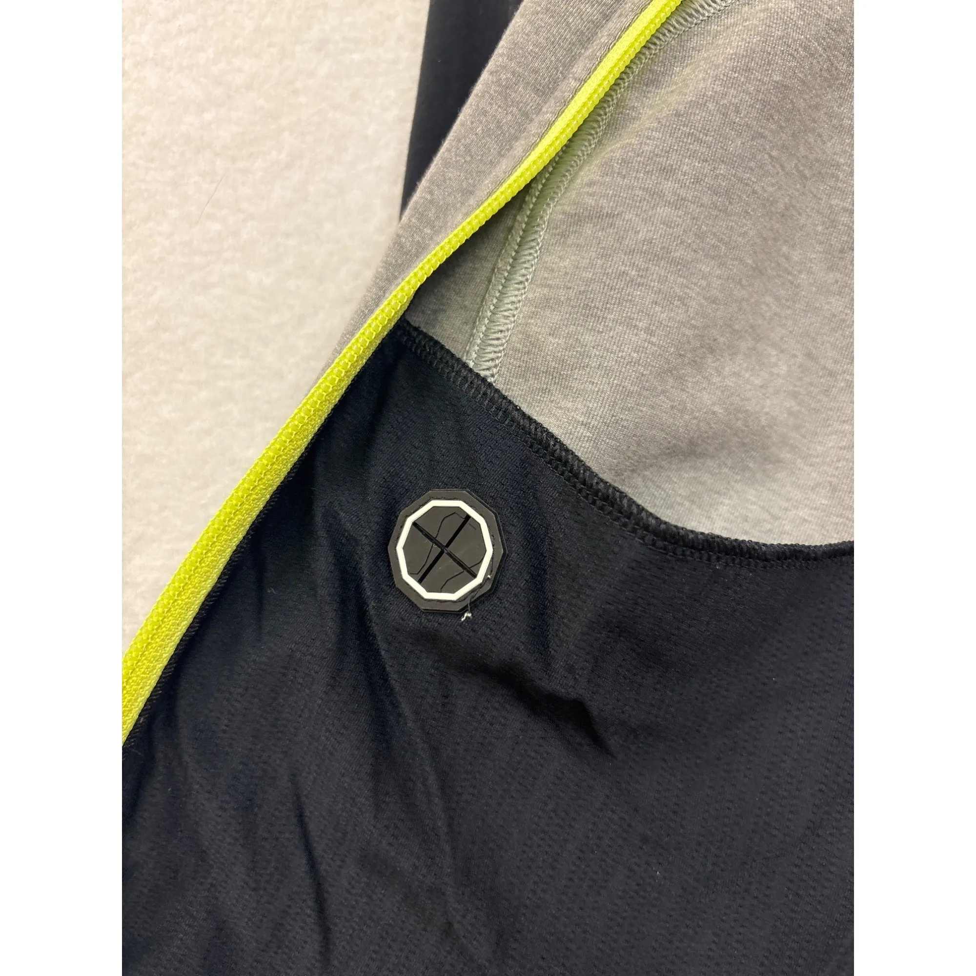 Lululemon Mens Full-Zip Jacket Black/Grey/Yellow Trim Size L #6984