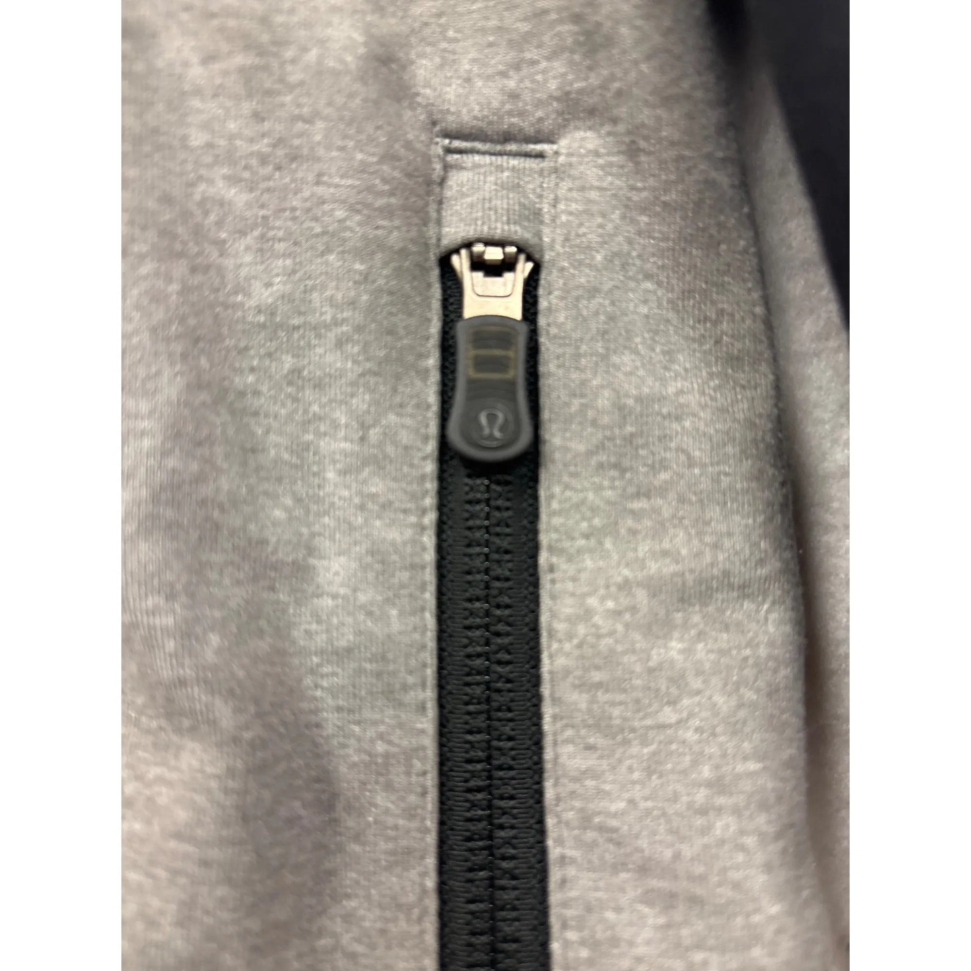 Lululemon Mens Full-Zip Jacket Black/Grey/Yellow Trim Size L #6984