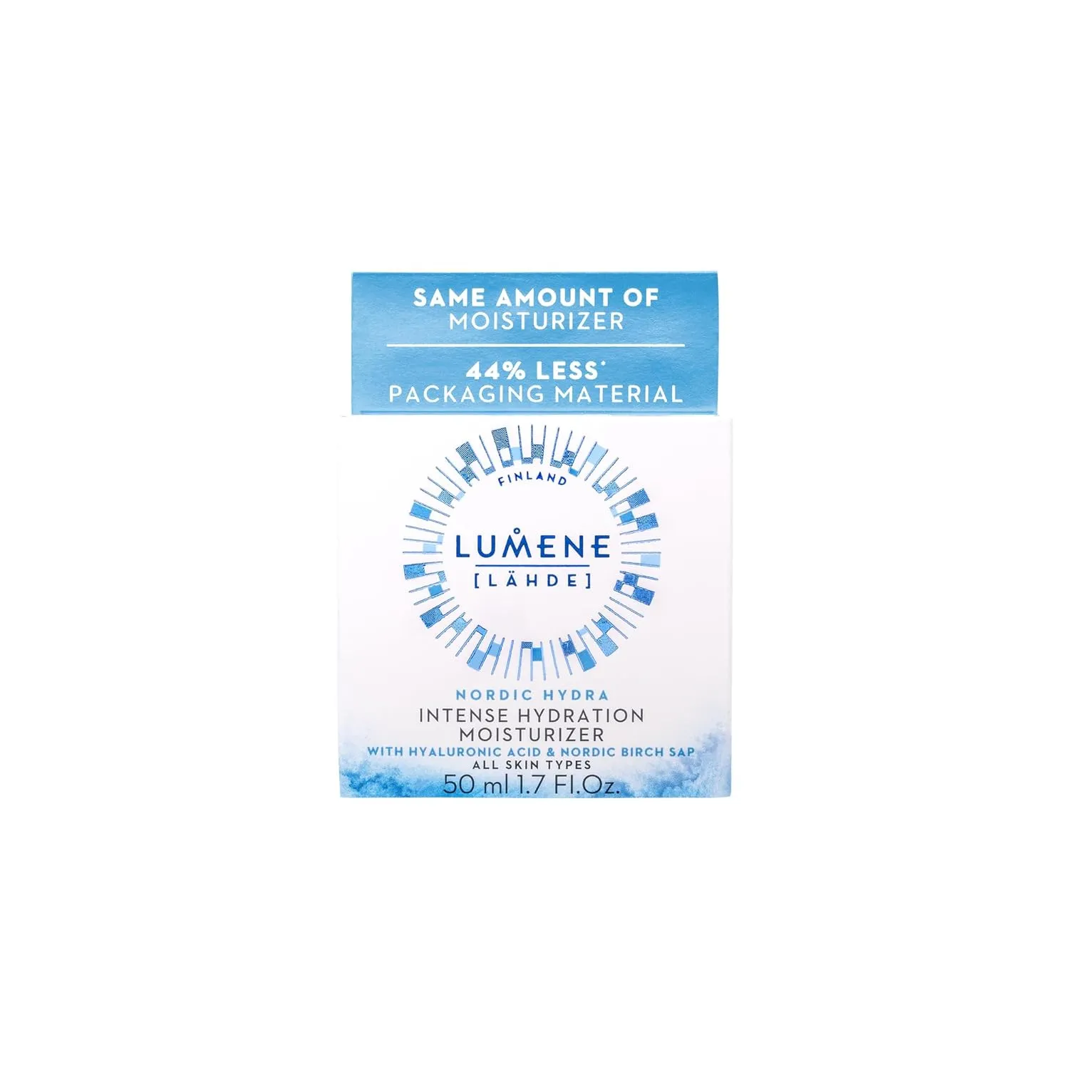 Lumene Nordic Hydra [Lahde] Intense Hydration Moisturizer - Lightweight Plumping Face Cream for Dry Skin - Enriched with Arctic Spring Water   Hyaluronic Acid for Instant Moisture (1.7 oz)
