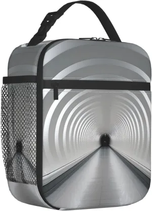 Lunch Bag for Women Men Adult Insulated Reusable Lunch Box White Subway Tunnel Leakproof Cooler Tote Bag Large Capacity Lunch Tote Bags Lunch Container for Work Travel Picnic