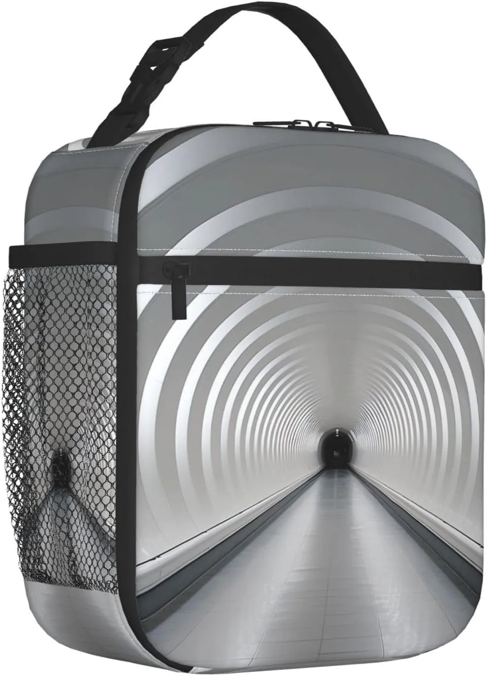 Lunch Bag for Women Men Adult Insulated Reusable Lunch Box White Subway Tunnel Leakproof Cooler Tote Bag Large Capacity Lunch Tote Bags Lunch Container for Work Travel Picnic
