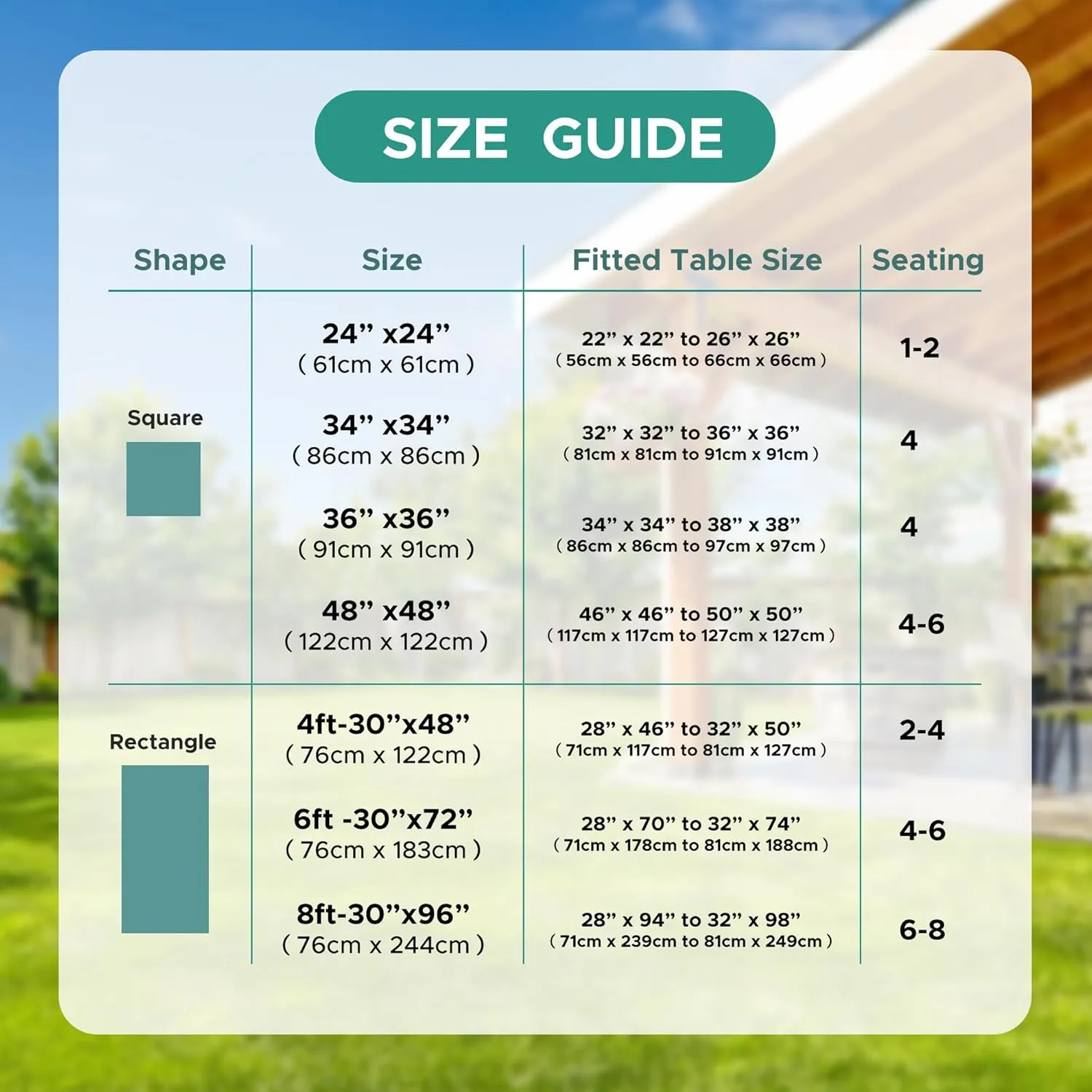 LUSHVIDA 6 Packs Vinyl Tablecloths with Flannel Backing 72x30 inch - Waterproof Plastic Table Covers for 6 Foot Rectangle Folding Table Cloths with Elastic Edges, Teal