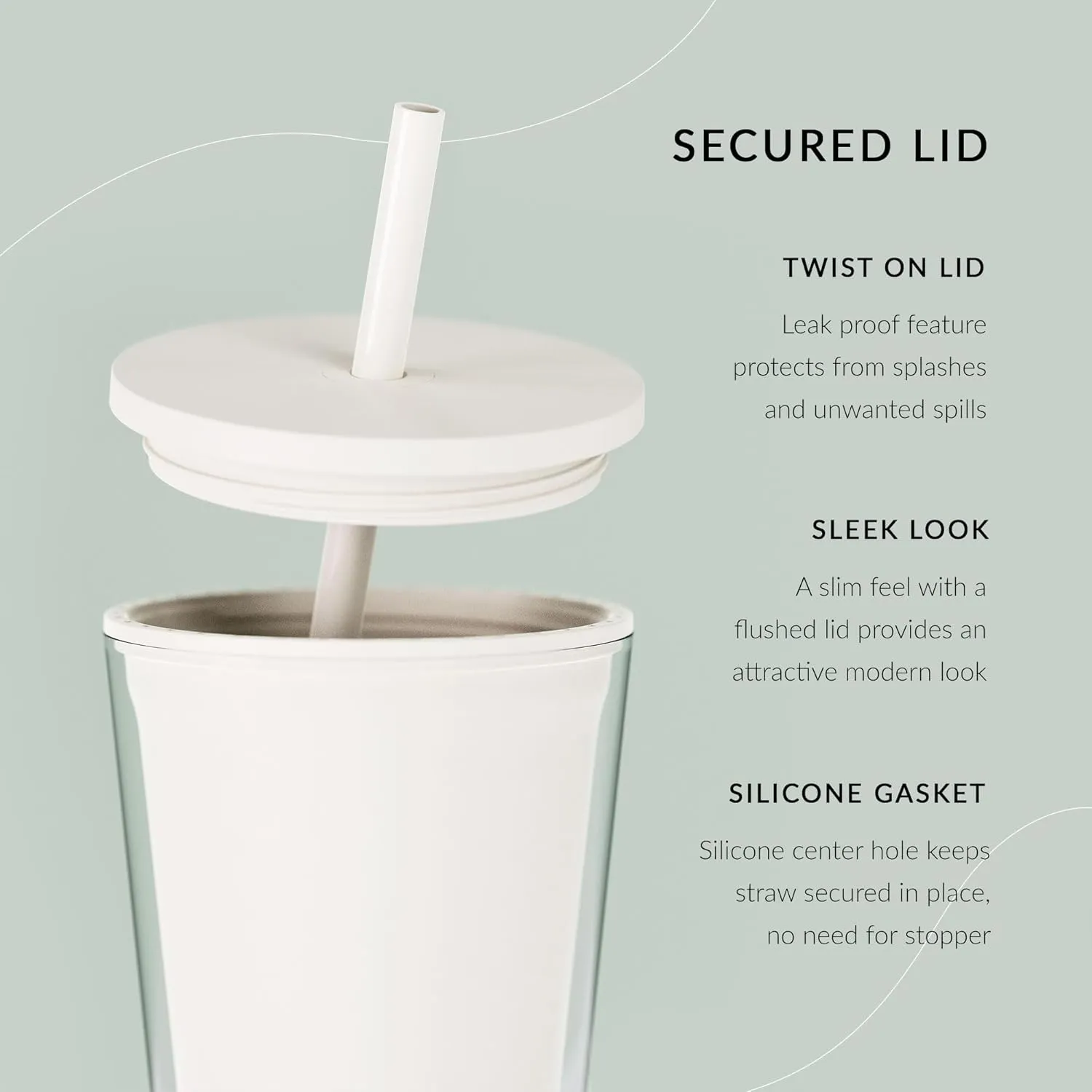 Maars Classic Acrylic Tumbler with Lid and Straw | 16oz Premium Insulated Iced Coffee Cups, Double Wall Reusable Plastic Cups - Clear, 2 Pack