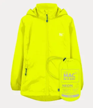 Mac in a Sac Origin Mini Packable Waterproof Jacket in Neon Yellow