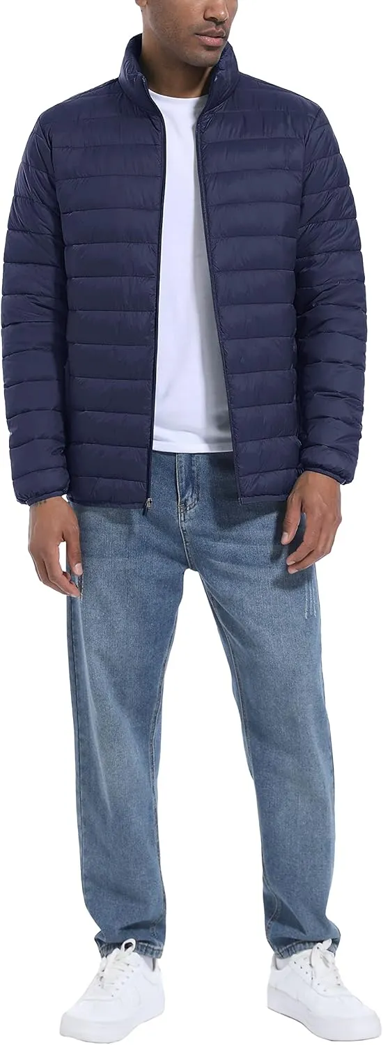 MAGCOMSEN Men's Puffer Jacket Lightweight Warm Winter Coats Water Repellent Windproof Insulated Jacket