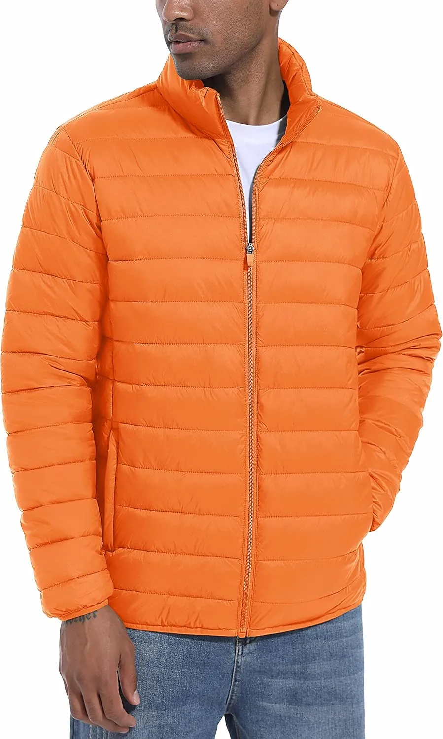 MAGCOMSEN Men's Puffer Jacket Lightweight Warm Winter Coats Water Repellent Windproof Insulated Jacket