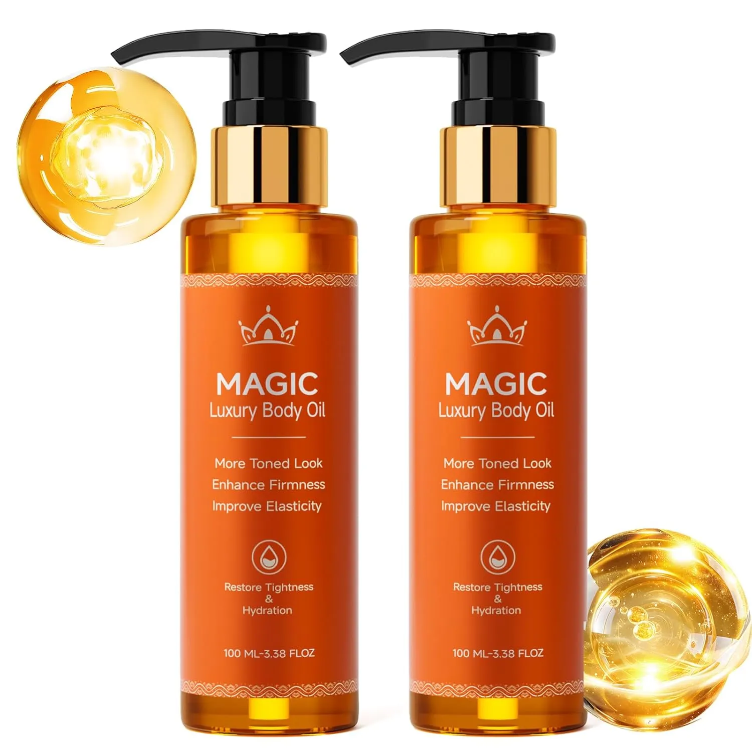 Magic Body Firming Oil, 2pack Firming Oil for Full Body Hydrate and Firm Skin, Luxury Body Oil for Women After Shower, 6.76 fl.oz.