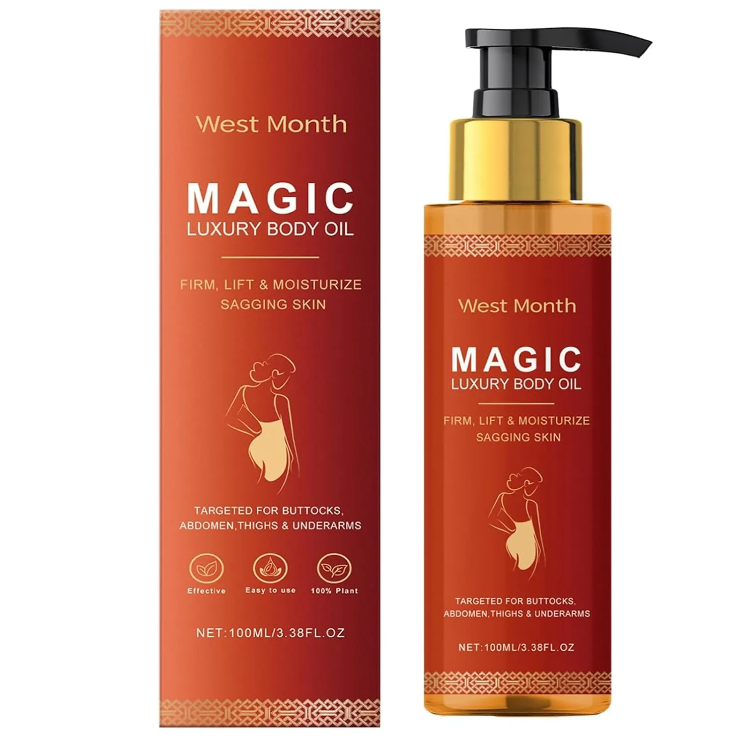 Magic Body Firming Oil, Hydrating and Firming Skin, Lightweight & Non-Greasy for Women Full Body Use.