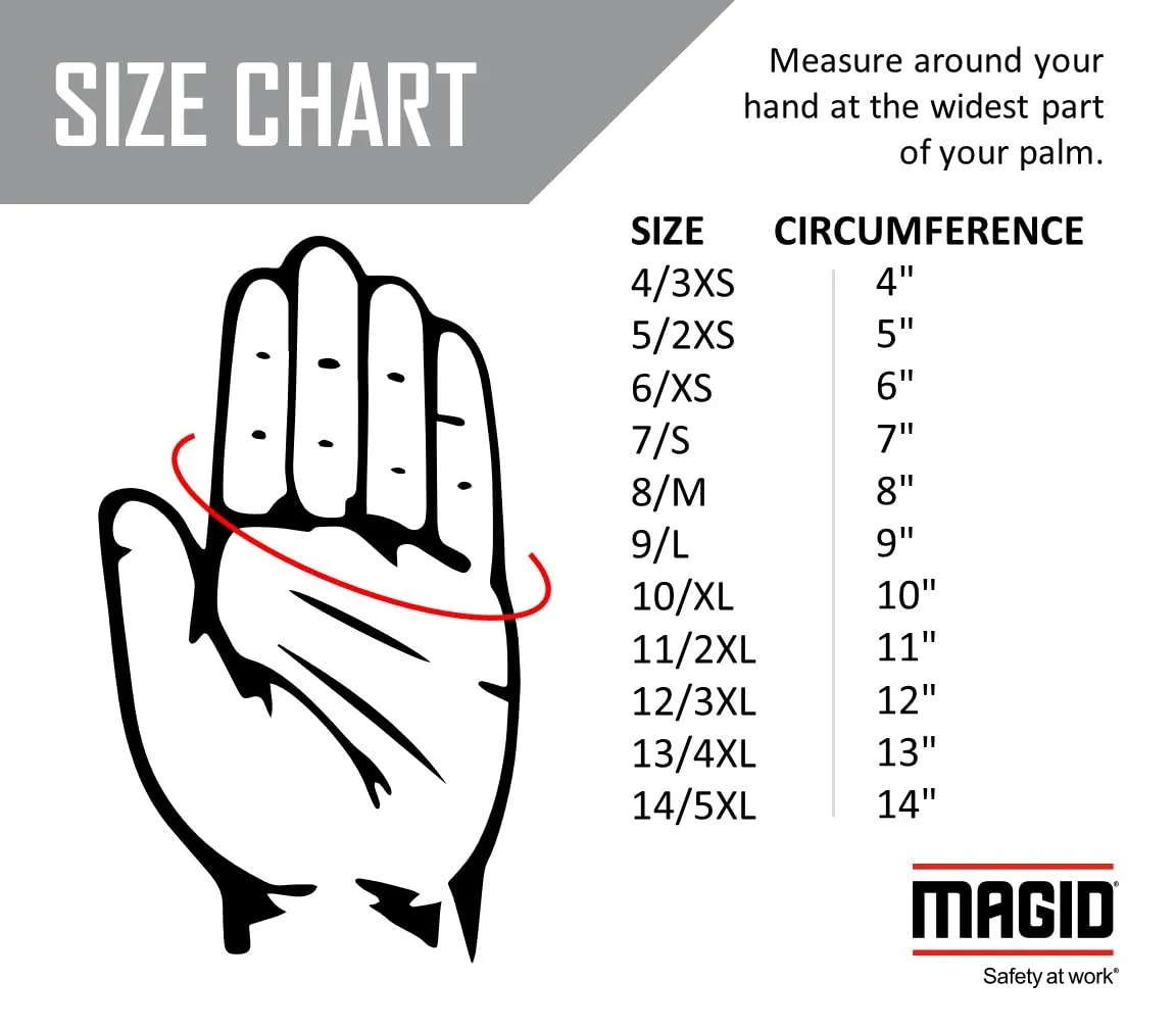 MAGID KnitMaster Standard Weight Machine Knit Dotted Gloves, 12 Pairs, Women’s Size 8/M, Natural, T193C