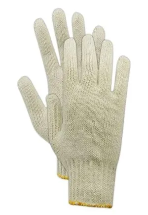 MAGID KnitMaster Standard Weight Machine Knit Gloves, 300 Pairs, Women’s Size 8/M, Natural, T193C