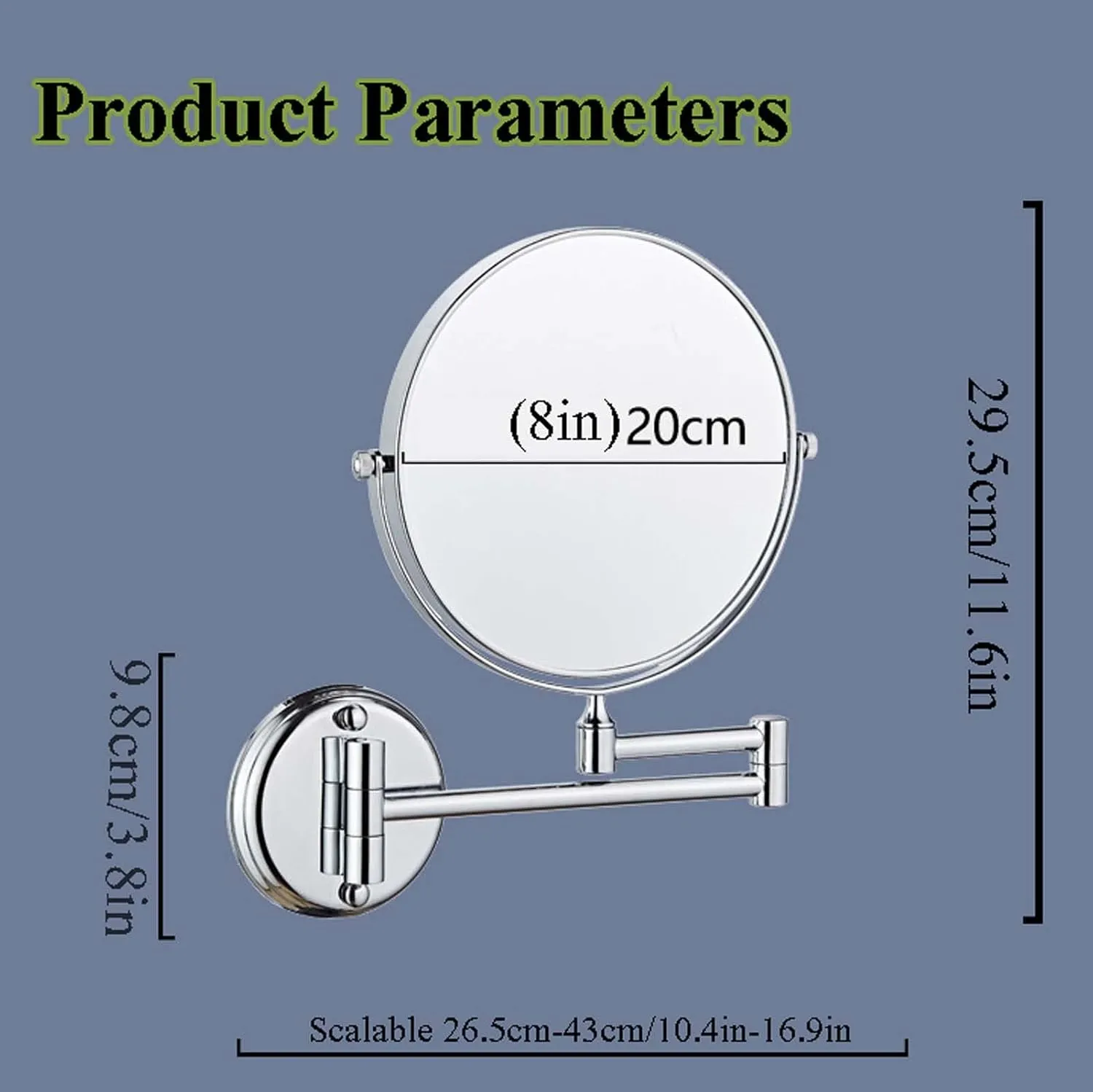 Magnifying Makeup Mirror Double Sided, 360 Degree Adjustable Portable Cosmetic Mirror, 1X 3X 5X 7X 10X Magnification Mirror, Bathroom Shaving Make Up Mirrors, Girl Women Gifts