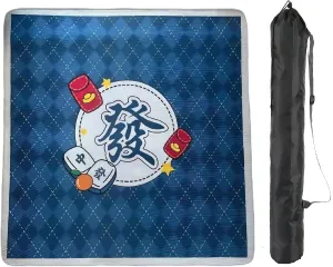 Mahjong Mat, 31.5*31.5 Inch Mahjong Mat for Table, Portable and Foldable Game Mat, Suitable for Mahjong, Poker, Card Games, Board Games, Dominoes. Mahjong Accessories and Gift for Mahjong Enthusiasts