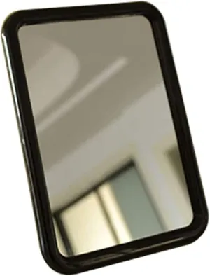 Makeup Mirror Makeup Mirror Dormitory Table Mirror,Square Single-Sided Makeup Mirror,Hangable,Plastic Dressing Mirror Portable Small Mirror (Color : Gris), Black