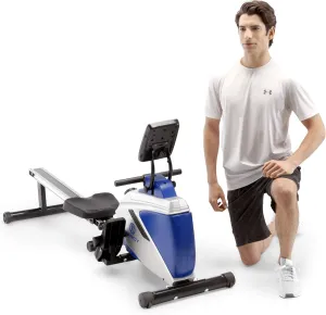 Marcy Foldable 8-Level Magnetic Resistance Rowing Machine with Transport Wheels