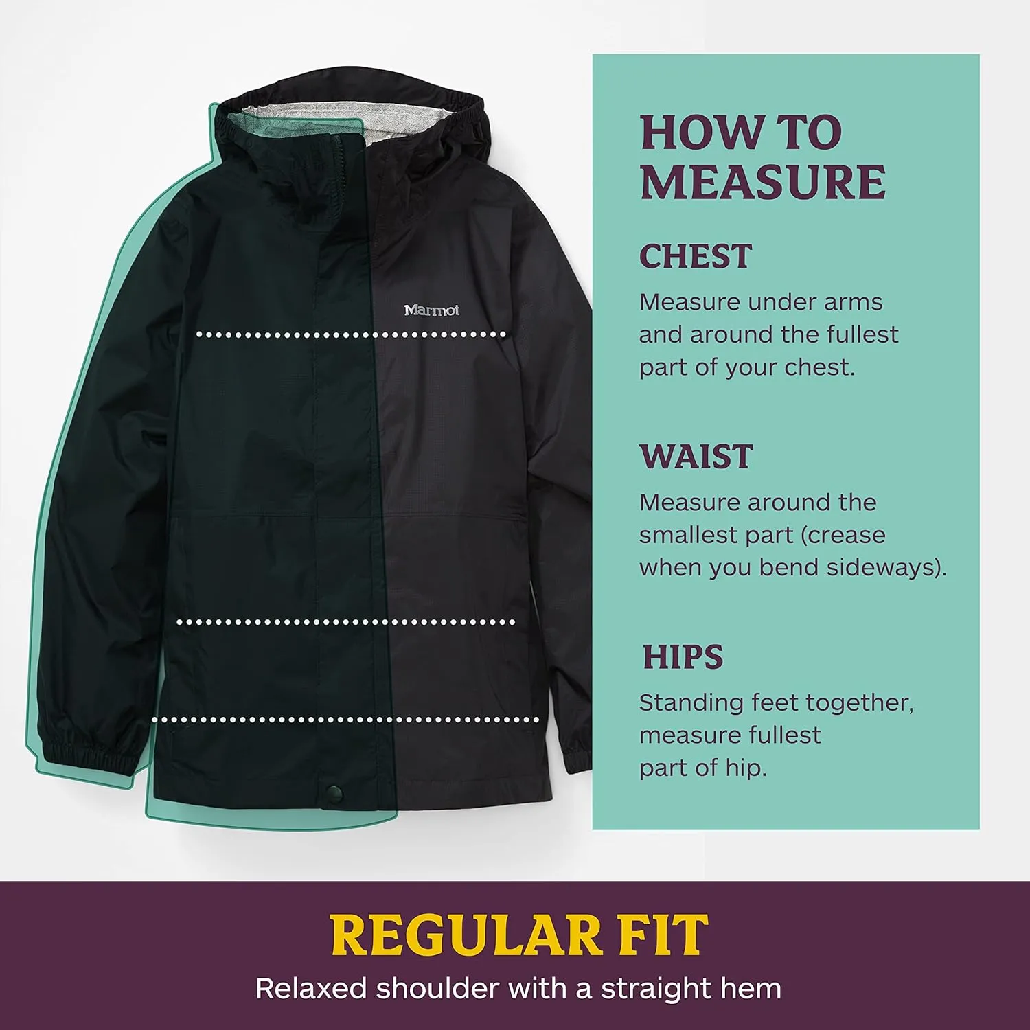 Marmot Kid's Precip Eco Waterproof Rain Jacket - 100% Recycled, Breathable, Lightweight, Packable Raincoat