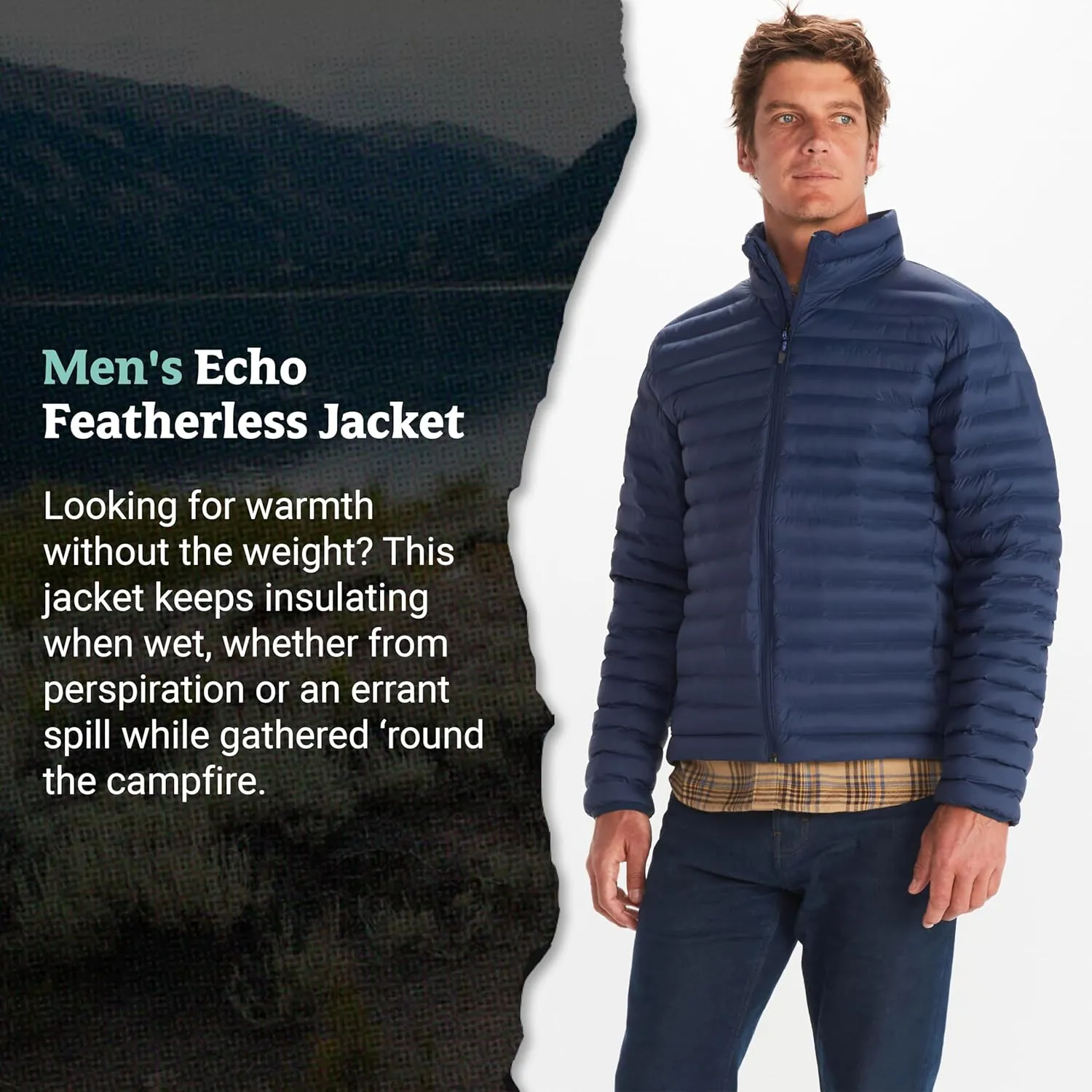 MARMOT Men's Echo Featherless Jacket- Lightweight Down Alternative Puffer Coat