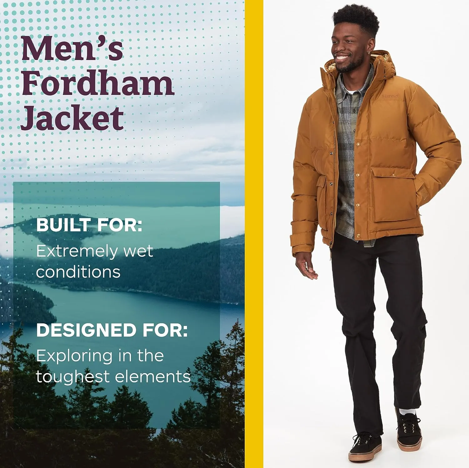 MARMOT Men's Fordham Down Jacket - Waterproof, Breathable 700-Fill Insulated Puffer Coat