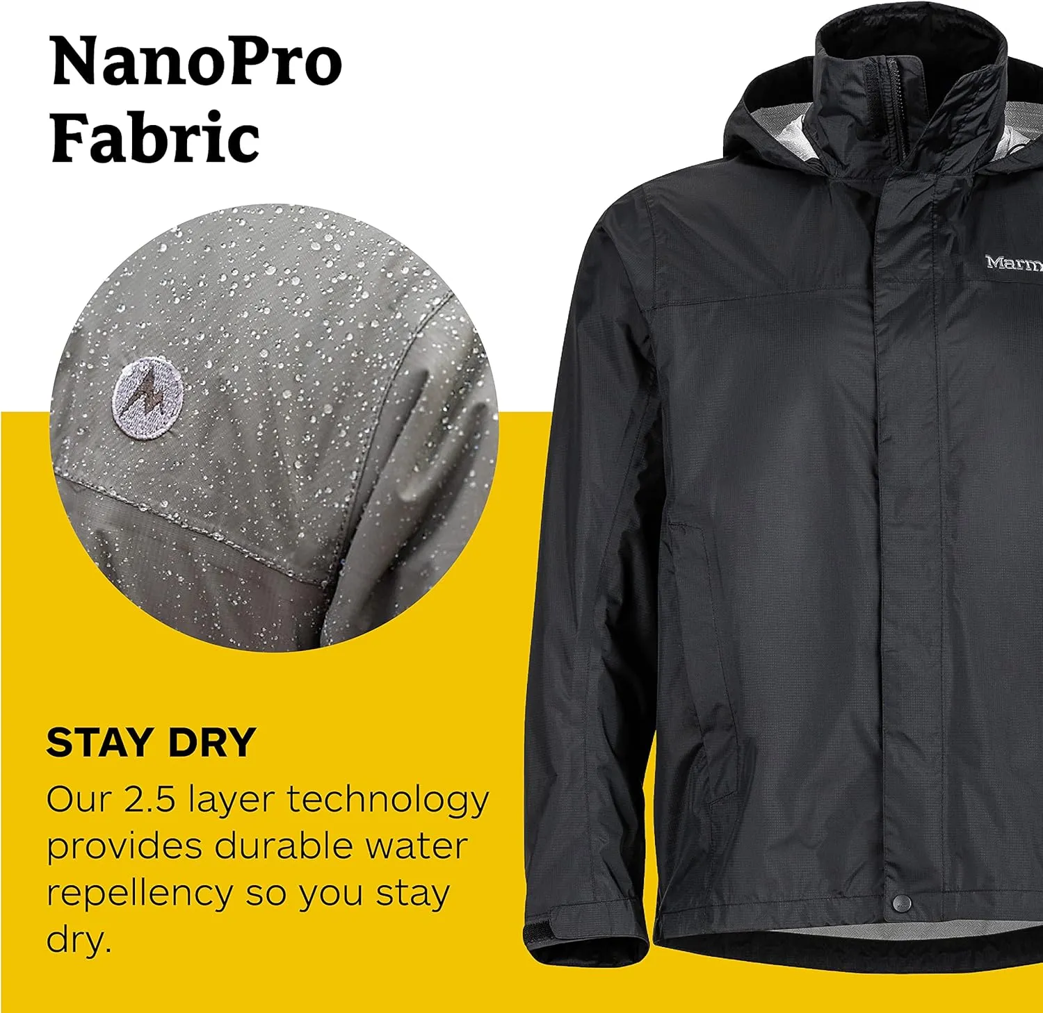 MARMOT Mens Precip Lightweight Waterproof Rain Jacket