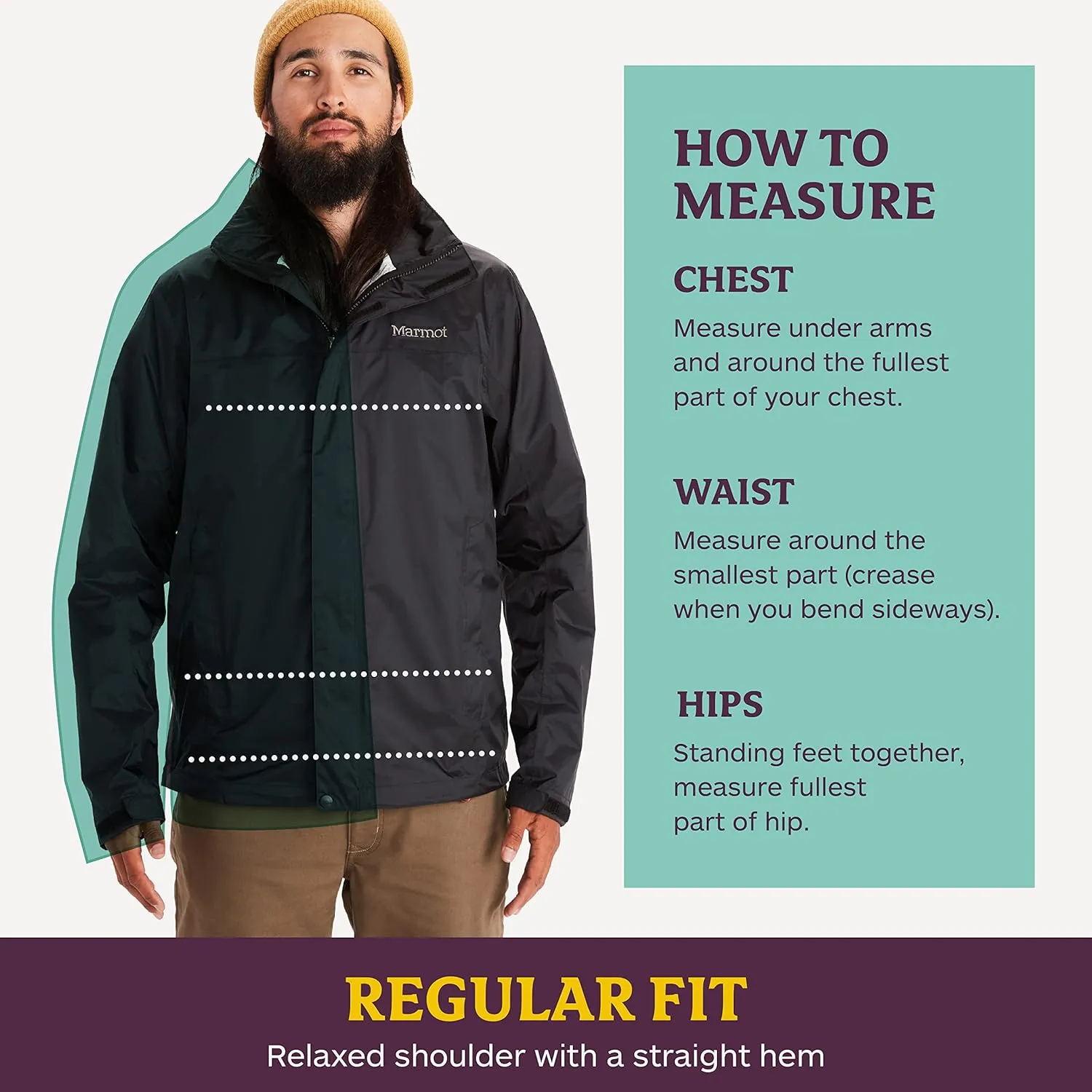 MARMOT Mens Precip Lightweight Waterproof Rain Jacket