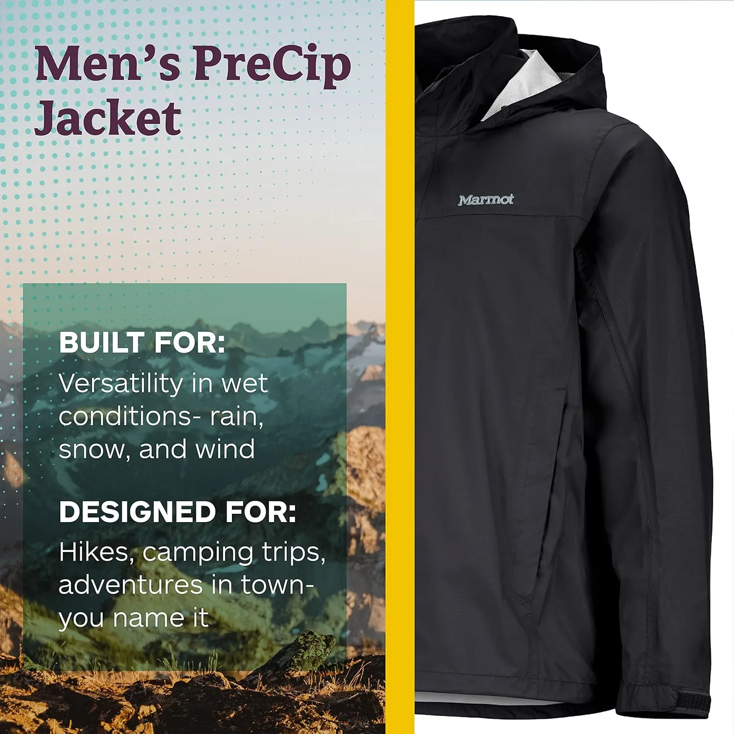 MARMOT Mens Precip Lightweight Waterproof Rain Jacket