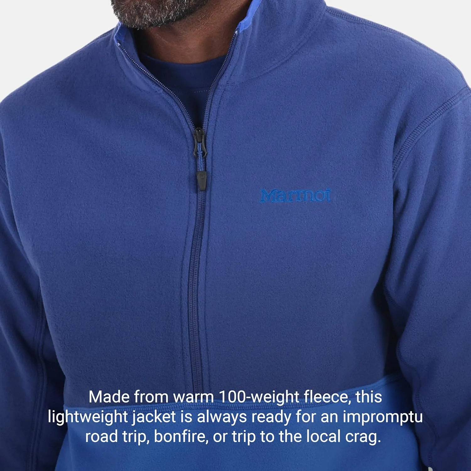 MARMOT Men's Rocklin 1/2 Zip Jacket - Classic, Warm, Lightweight 100-Weight Fleece Layer