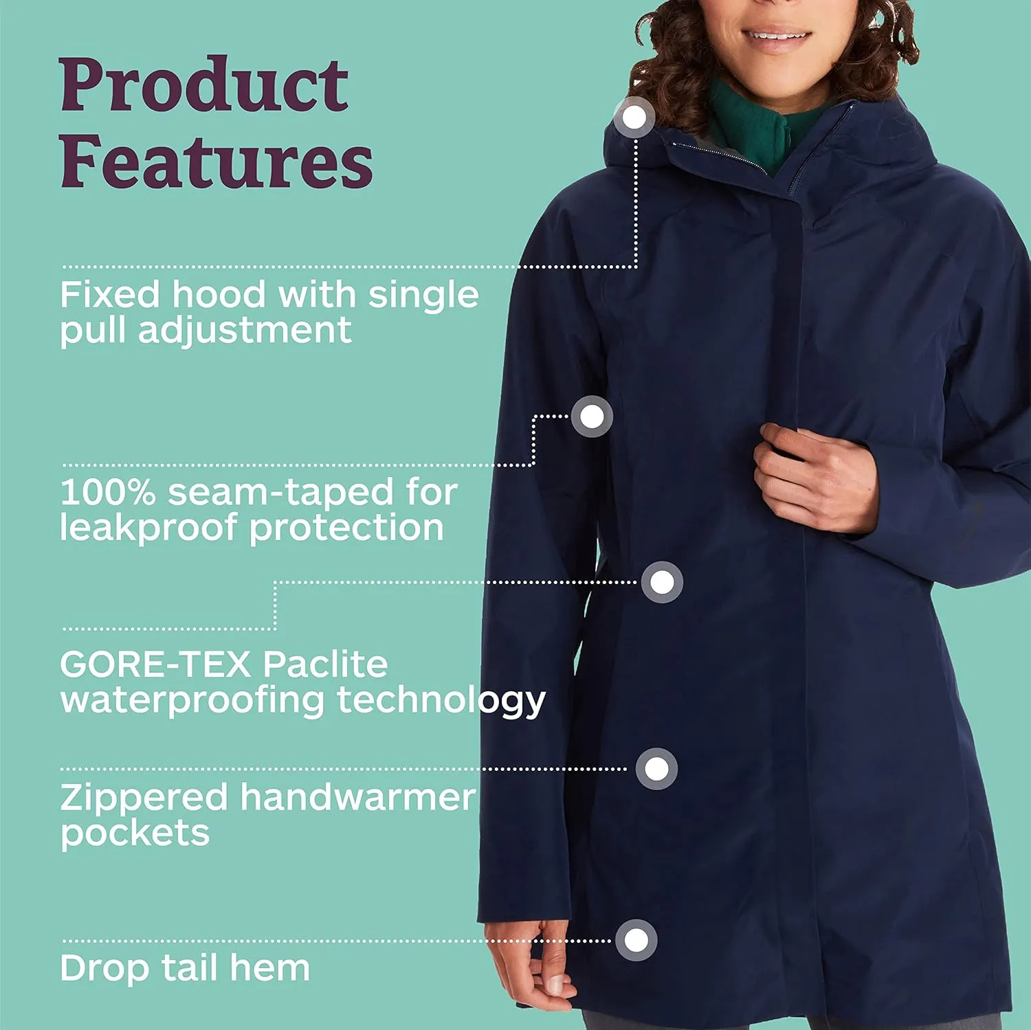 Marmot Women's Essential Lightweight, Waterproof, Gore-tex Jacket