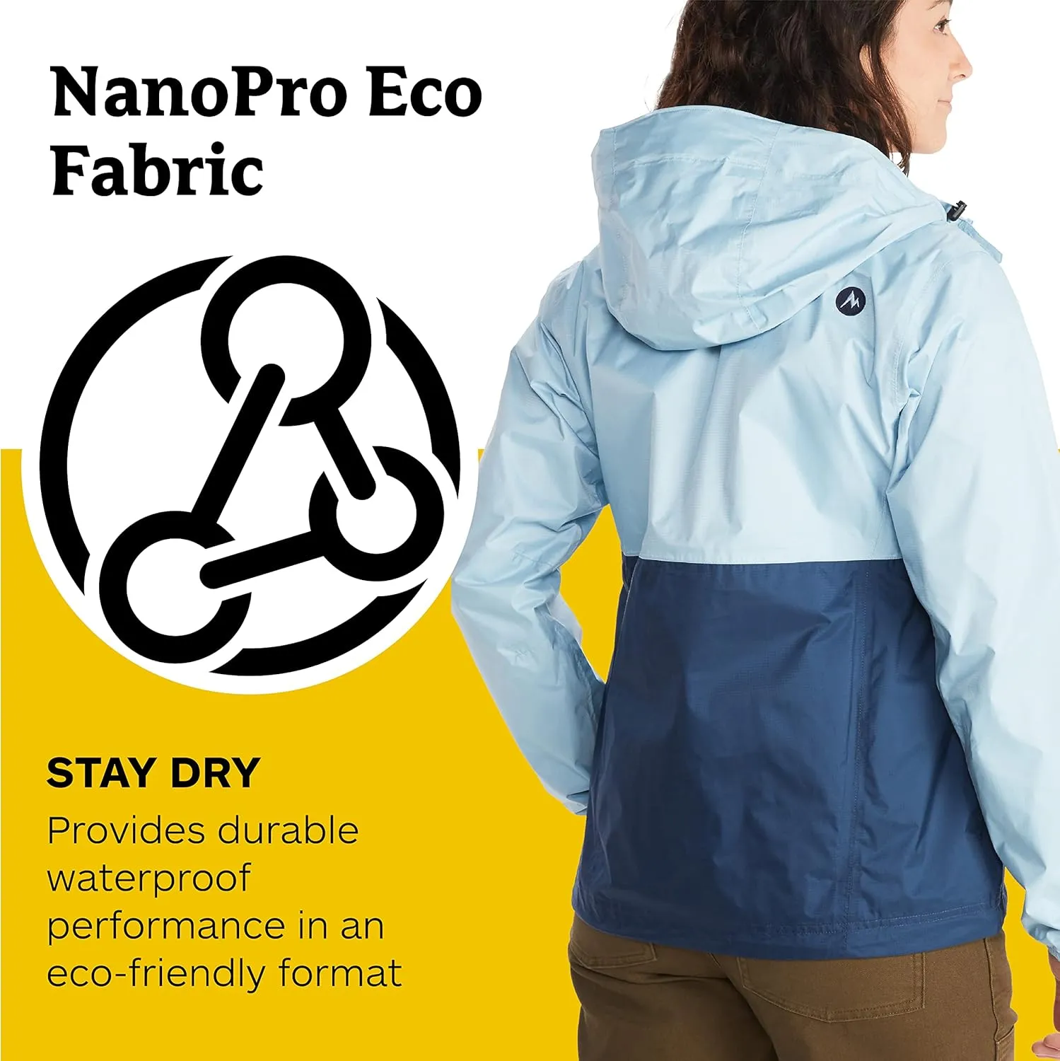 MARMOT Women's Precip Eco Waterproof Anorak Rain Jacket - Breathable, Lightweight, Packable Pullover Raincoat