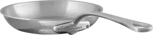 Mauviel M'Elite 5-Ply Hammered Polished Stainless Steel Frying Pan With Cast Stainless Steel Handles, 10.2-in Made In France