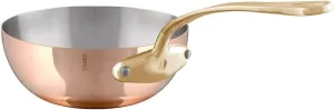 Mauviel M'Heritage 200 B 2mm Polished Copper & Stainless Steel Chef Pan With Brass Handles, 3.7-qt, Made in France