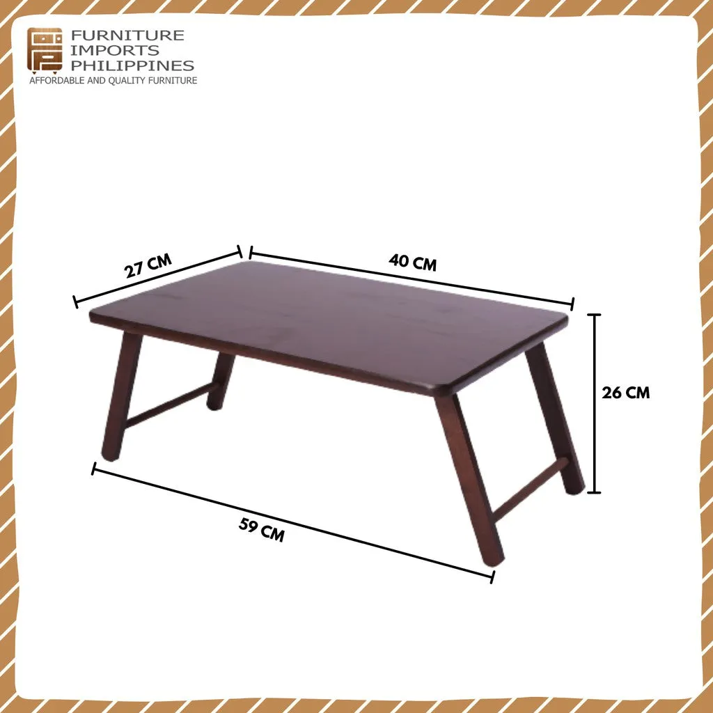Maya Foldable Wooden Laptop Table – Rubber Wood, Adjustable Bed Table for Work & Breakfast, Durable & Compact