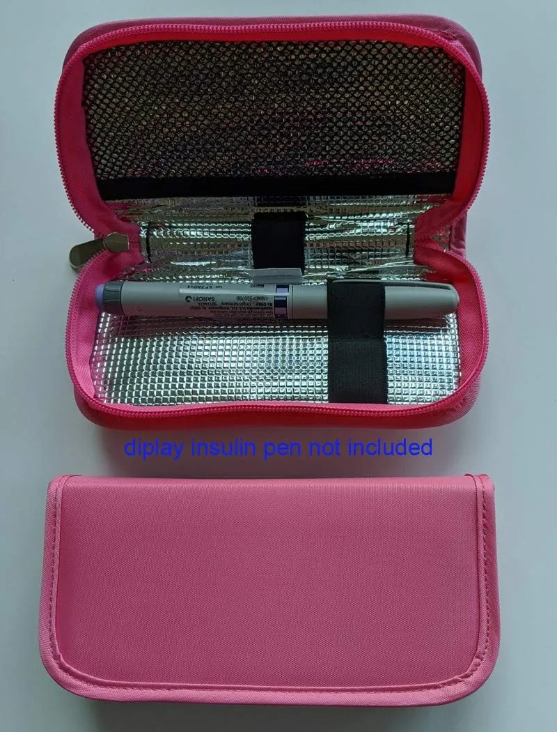 Medicine/Diabetes Insulin Pen Travel Cooler Case-(Pink)