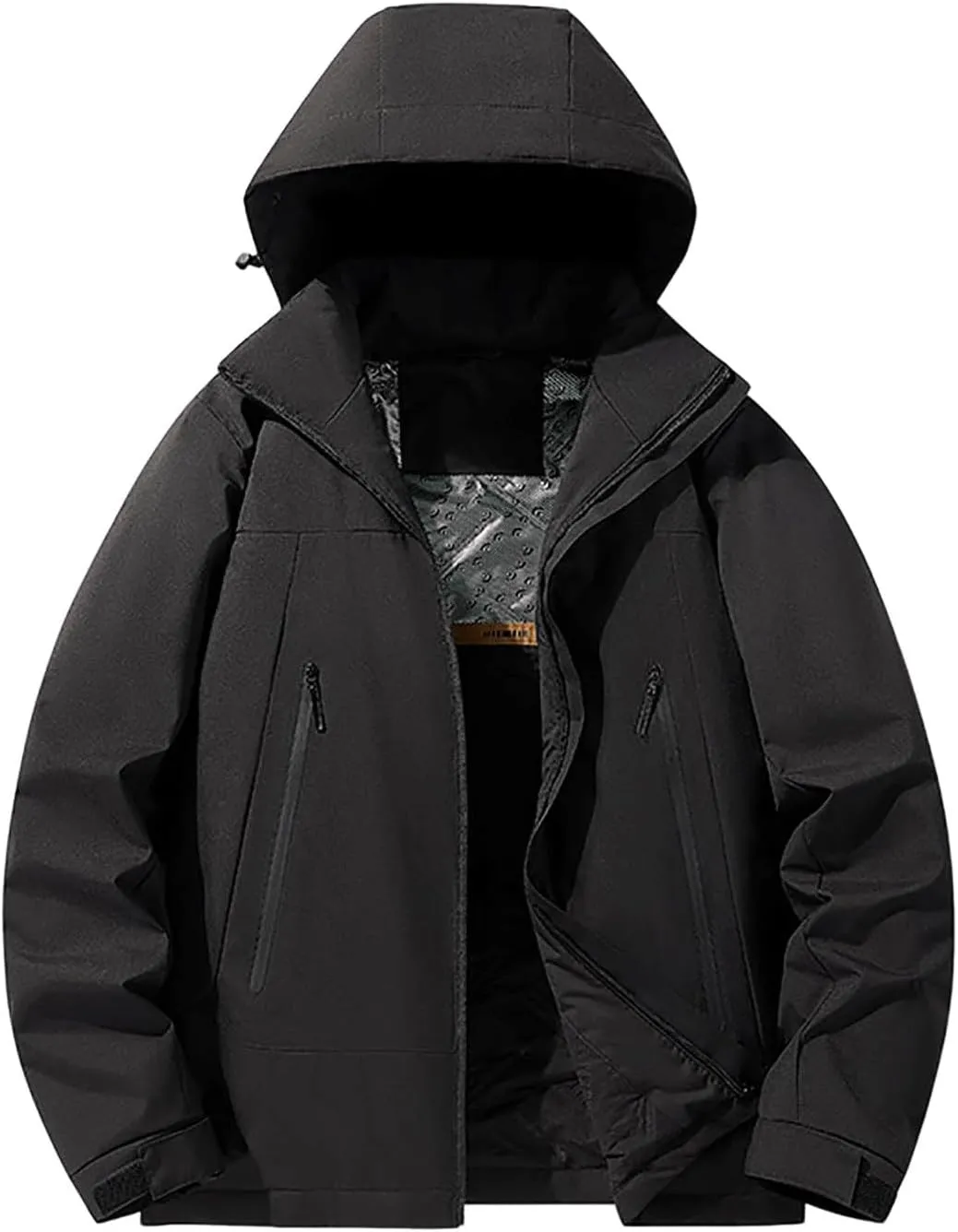 Men Lightweight Down Puffer Jakcet, Repellent Zip Up Long Sleeve Quilted Jackets Waterproof Packable Down Jacket Outdoor