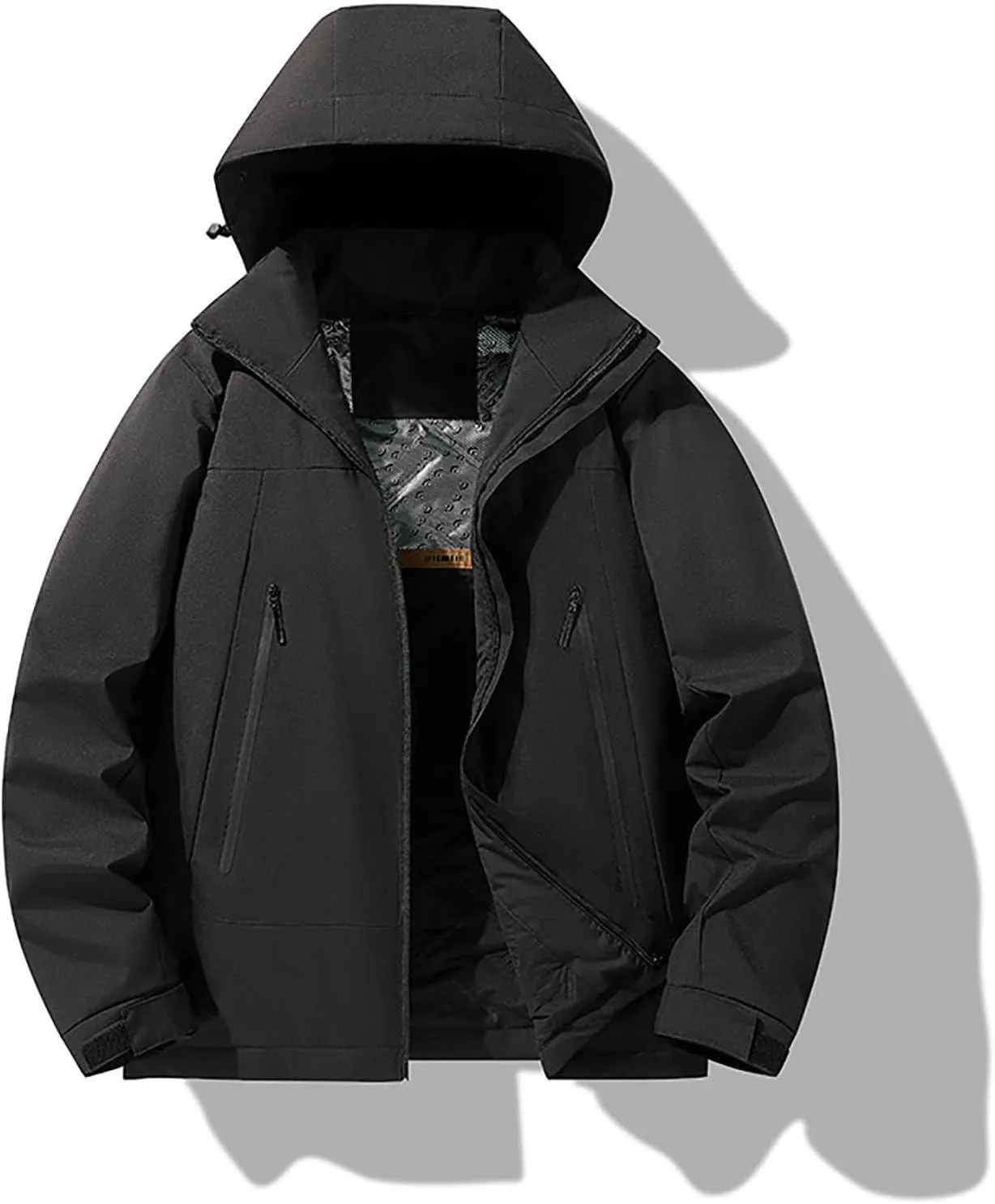 Men Lightweight Down Puffer Jakcet, Repellent Zip Up Long Sleeve Quilted Jackets Waterproof Packable Down Jacket Outdoor