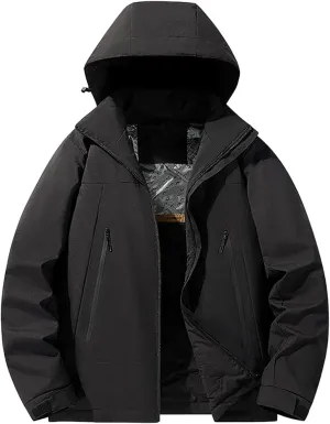Men Lightweight Down Puffer Jakcet, Repellent Zip Up Long Sleeve Quilted Jackets Waterproof Packable Down Jacket Outdoor