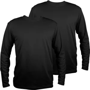 Men Ultra-Lightweight UPF 50  Sun Protection Breathable T-Shirts Long Sleeve-2 Pack