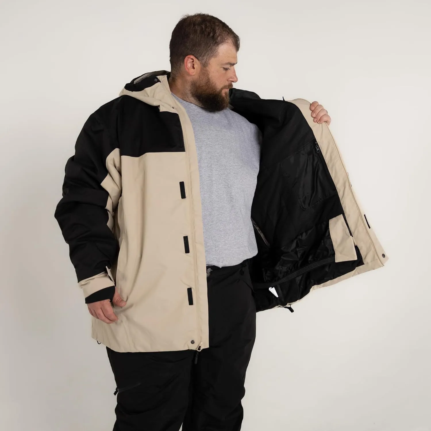 Mens Big 2XL-7XL Insulated Peak Ski Jacket Snow Coat