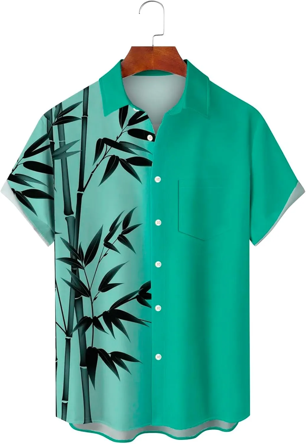 Men's Classic Everyday Soft Beach Flower Shirt and Long Suits Mens Cotton Crew Neck T-Shirt Henley
