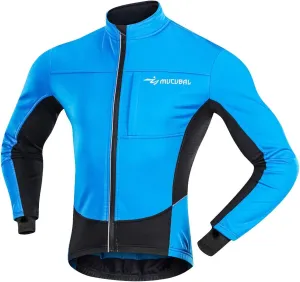 Men's Cycling Jacket Windproof and Water-Resistant Coat Winter Thermal Breathable Bike Windbreaker