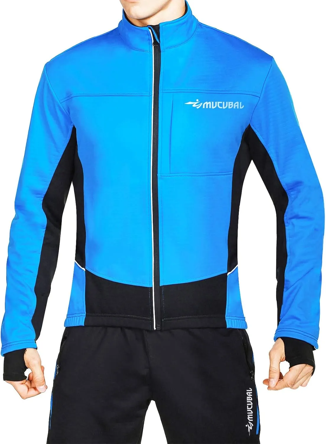 Men's Cycling Jacket Windproof and Water-Resistant Coat Winter Thermal Breathable Bike Windbreaker