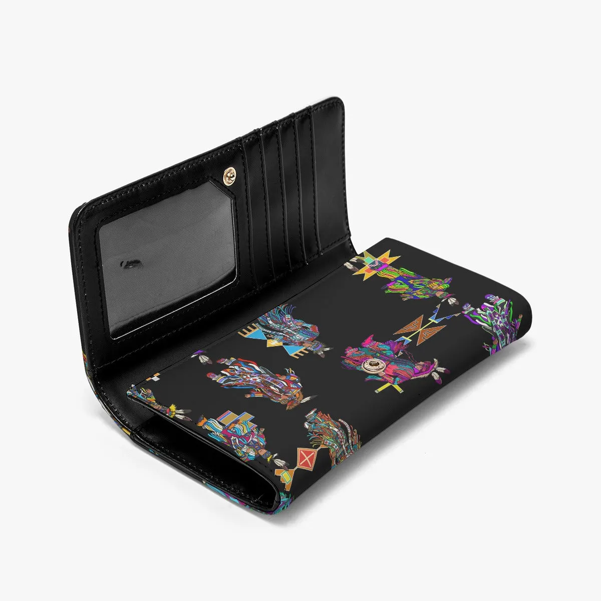 Men's Grass Dancers Black Foldable Wallet