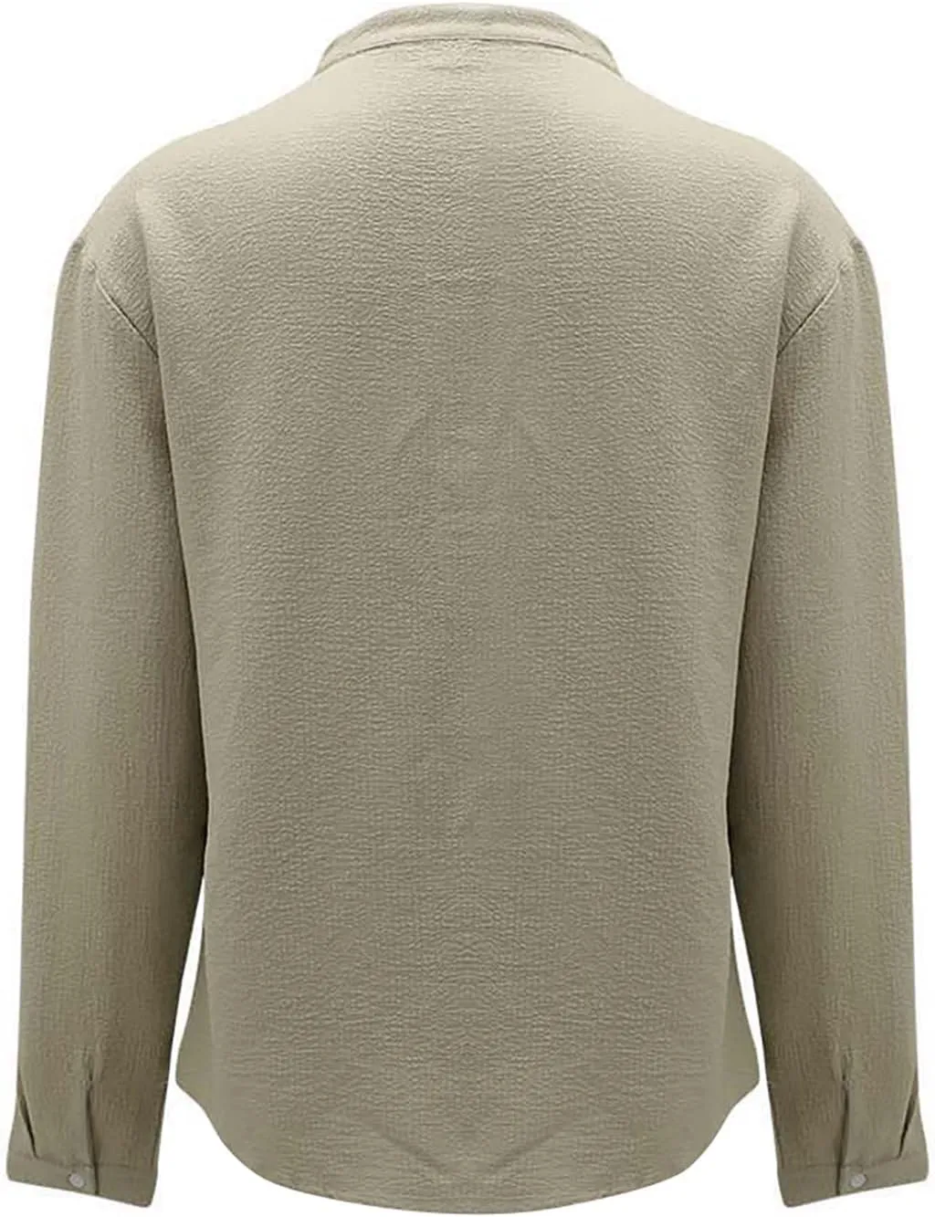 Men's Henley Shirt Tops Crew Neck Button Pleated Long Sleeve Casual Tshirt Breathable Loose Fall Fashion 2024 Outfits