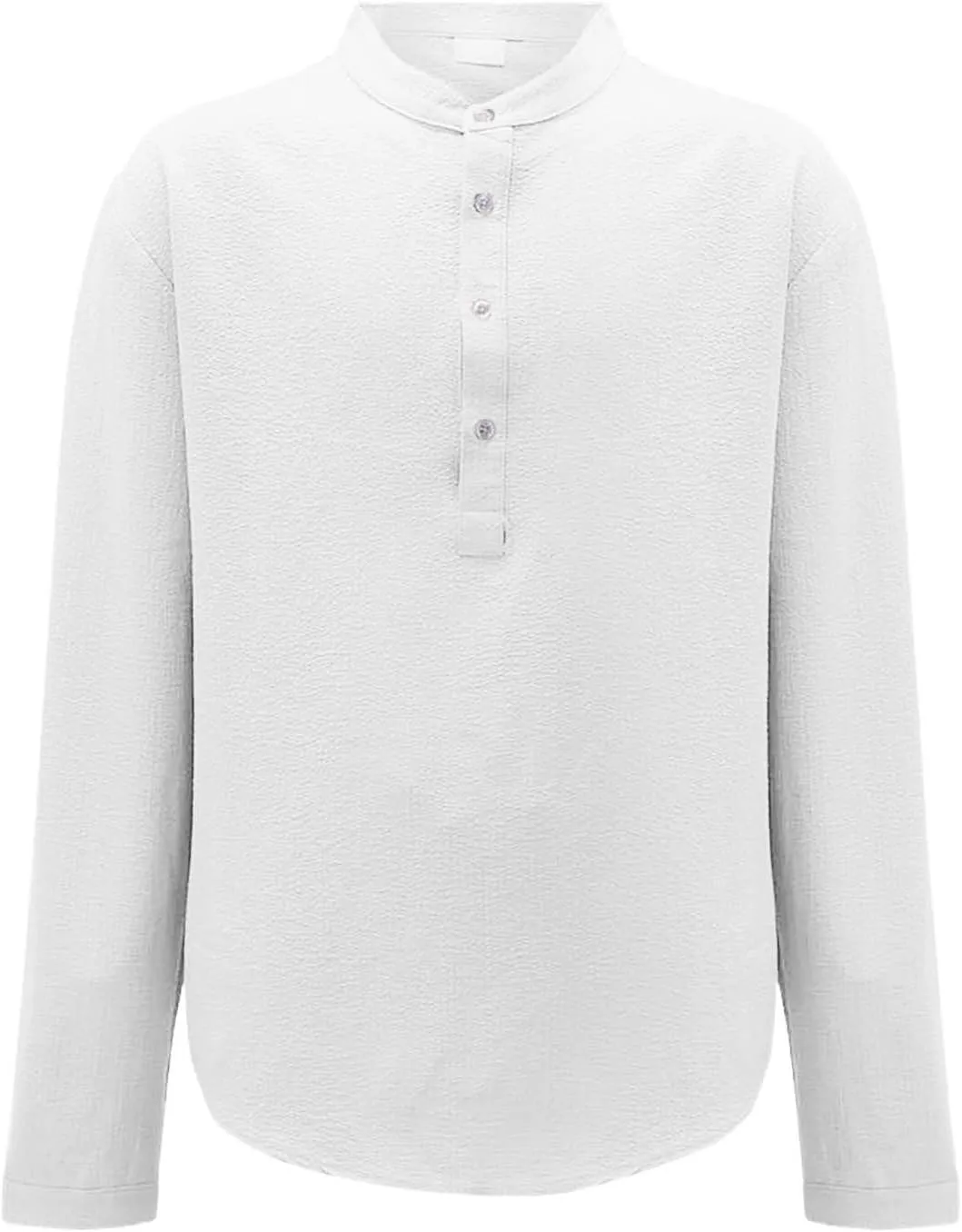 Men's Henley Shirt Tops Crew Neck Button Pleated Long Sleeve Casual Tshirt Breathable Loose Fall Fashion 2024 Outfits