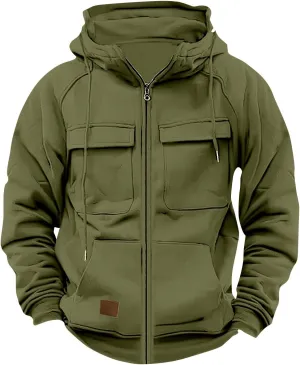 Mens Hoodies Pullover Long Sleeve Vintage Workout Hoodies Quarter Zip Military Tactical Sweatshirt Fall Pullover