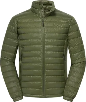 Men’s Lightweight Down Jacket Water Resistant Puffer Insulated Warm Winter Coat with Pockets