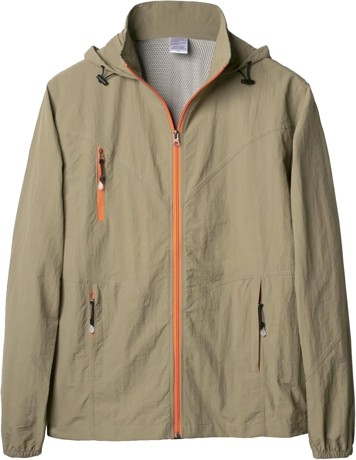 Mens Quick Dry Windbreaker, Breathable Lightweight Hooded Jackets, Sun-proof Windproof Outdoor Overcoat