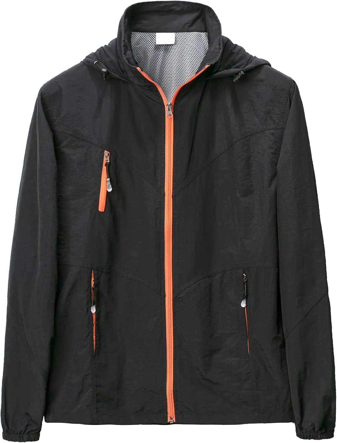 Mens Quick Dry Windbreaker, Breathable Lightweight Hooded Jackets, Sun-proof Windproof Outdoor Overcoat