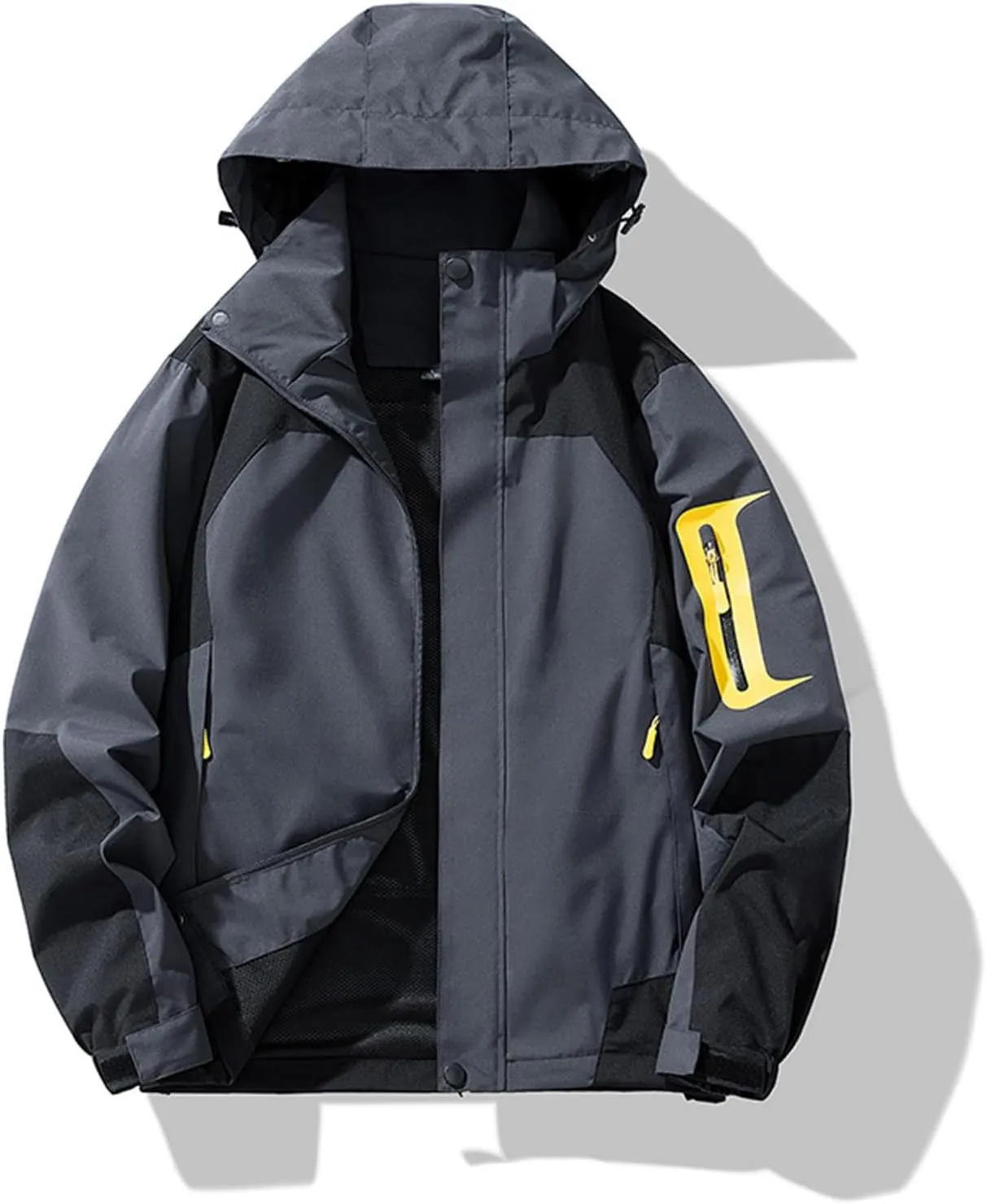Mens Rain Jacket Lightweight Waterproof Rain Coats Poncho Sun Protective Outdoor Jacket with Hooded