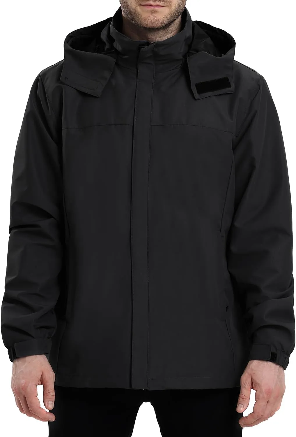 Men's Rain Jacket Waterproof Breathable Outdoor Jacket,Lightweight Leisure raincoat,Windbreaker with Hood raincoat