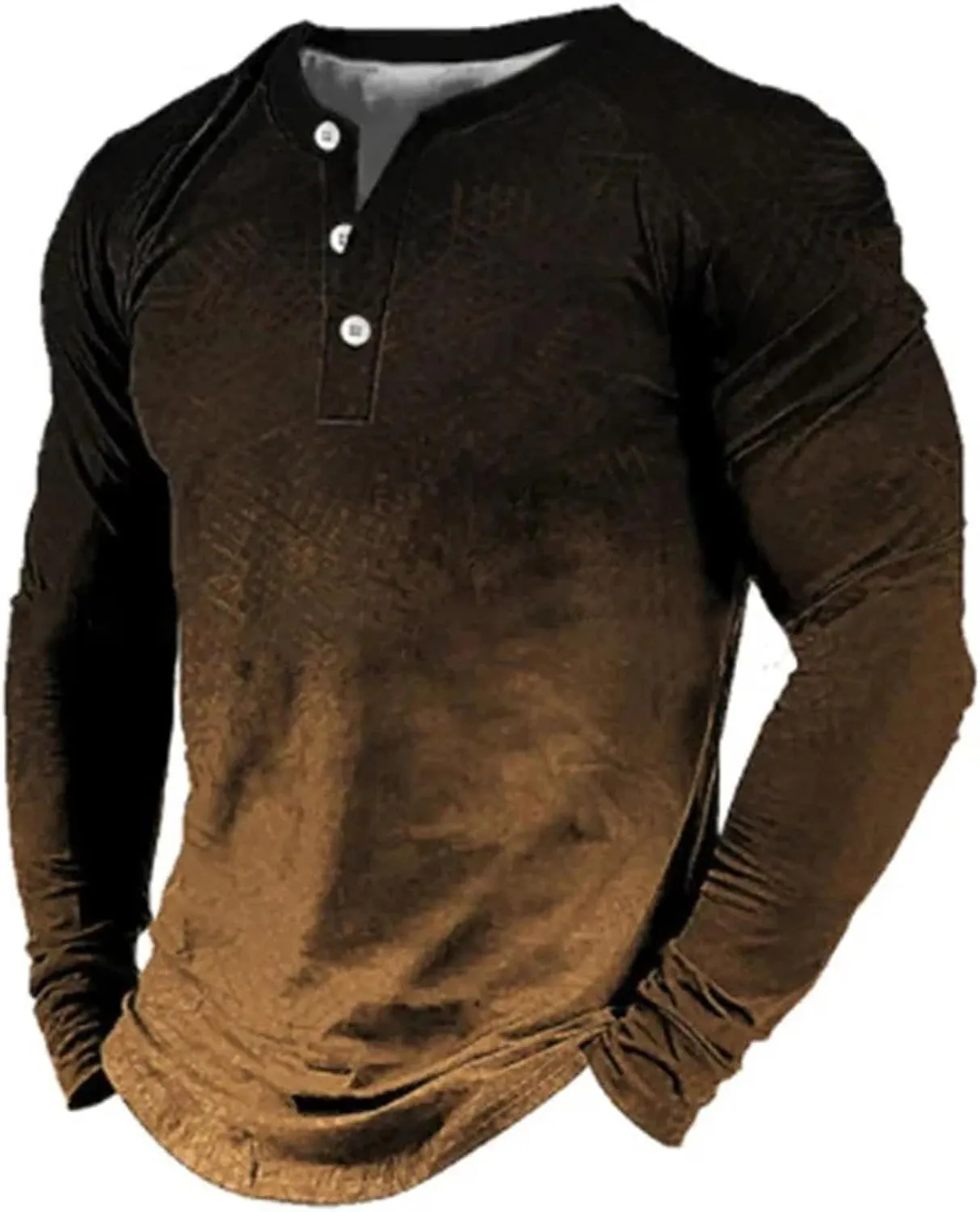Men's Shirts Fashion Button Lapel Long Sleeved Shirt Waffle Textured Collared Sweater Mens Clothes Men's Long Sleeve