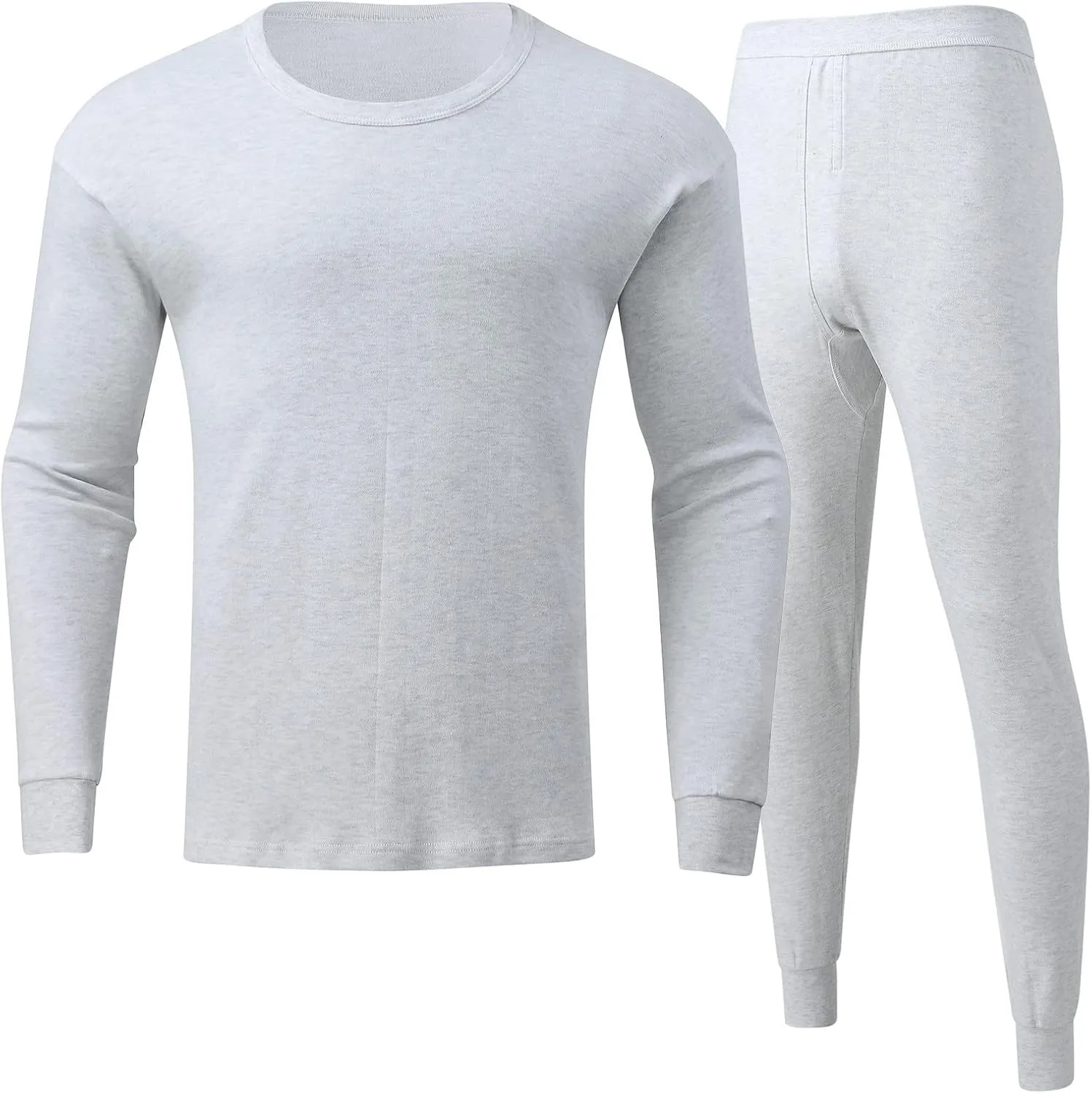 Men's Thermal Underwear Sets Top Long Johns Fleece Sweat Base Layer Shirts Pant for Cold Winter Weather